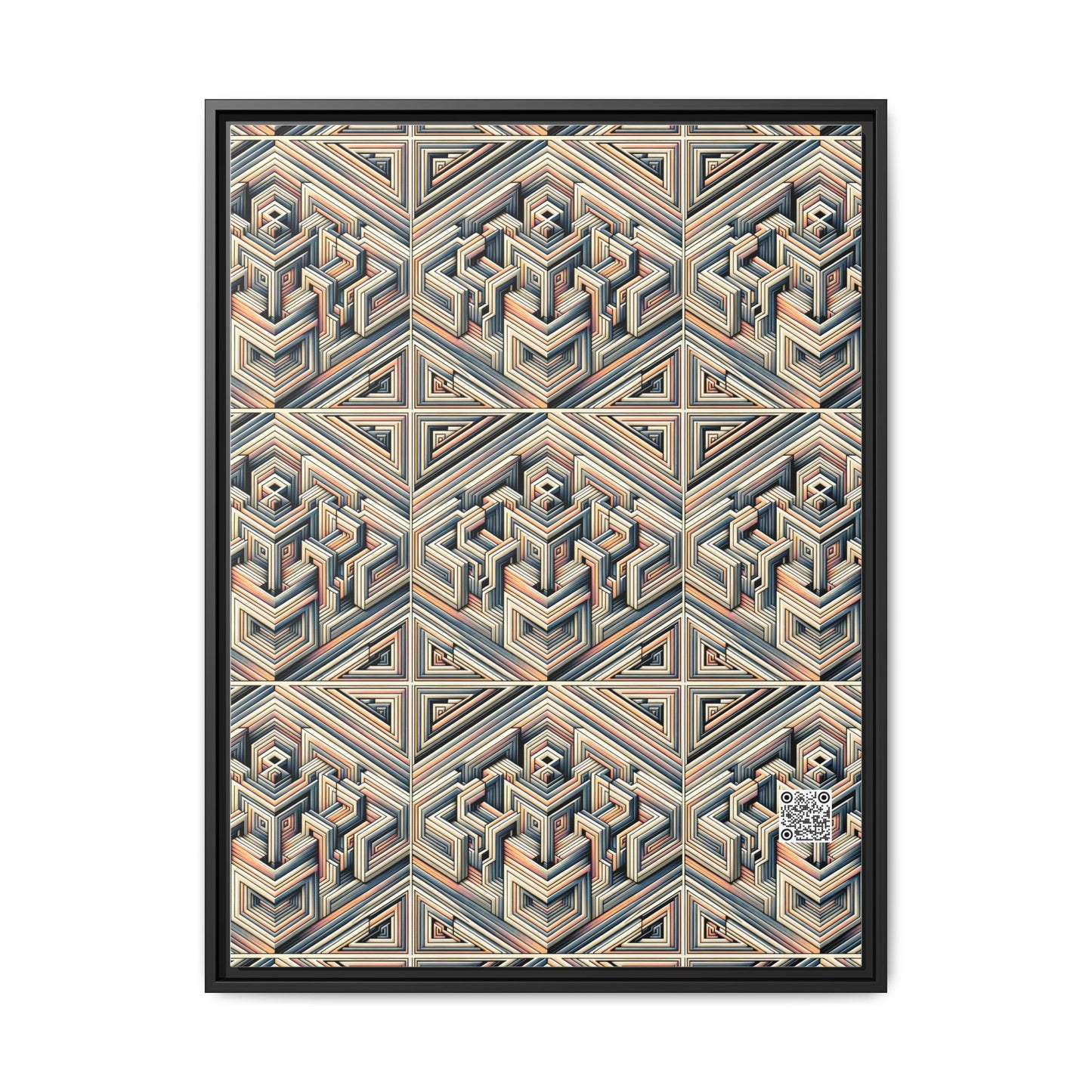 Tech Illusion Graphics Futuristic Artistry Matte Canvas, Framed (multi-color) - 8404 Design-52 A