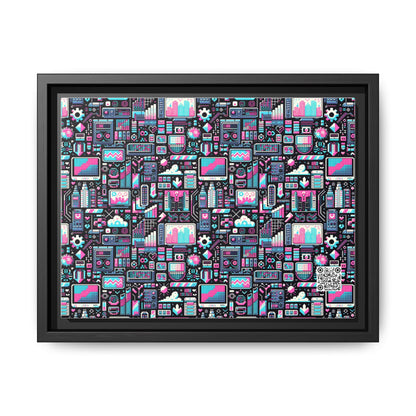 Digital Rebellion Youthful Streetwear with a Rebellious Digital Twist Matte Canvas, Framed (multi-color) - 8404 Design-71 A