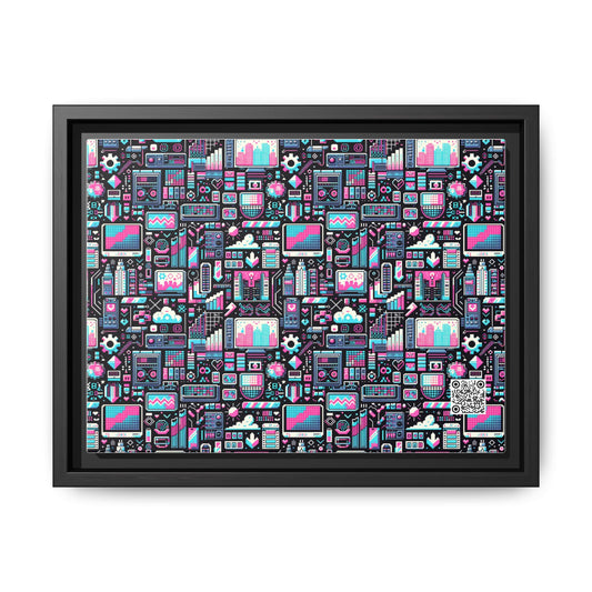 Digital Rebellion Youthful Streetwear with a Rebellious Digital Twist Matte Canvas, Framed (multi-color) - 8404 Design-71 A