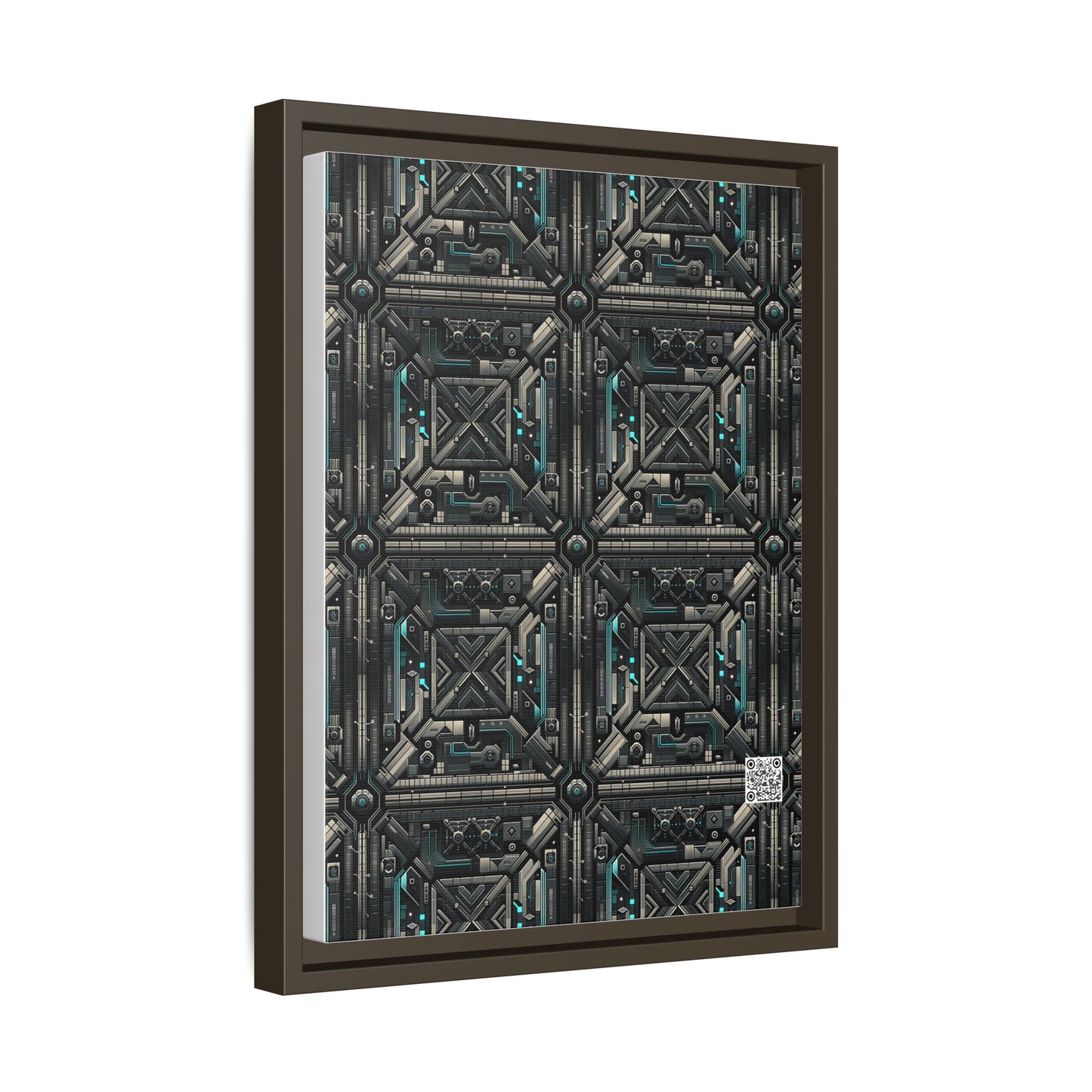 Tech Noir Futuristic Tech Aesthetic with a Dark Twist Matte Canvas, Framed (multi-color) - 8404 Design-59 A