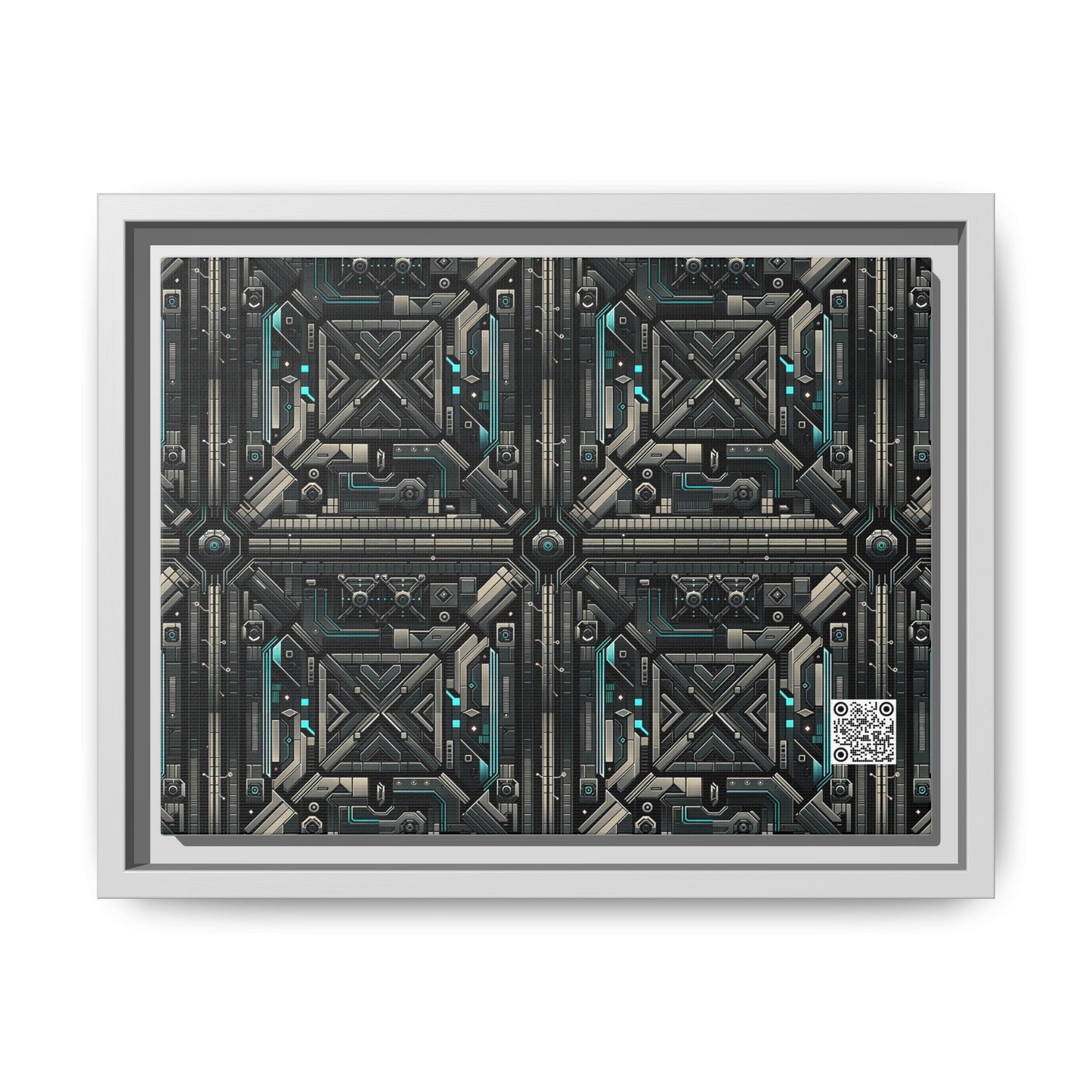 Tech Noir Futuristic Tech Aesthetic with a Dark Twist Matte Canvas, Framed (multi-color) - 8404 Design-59 A