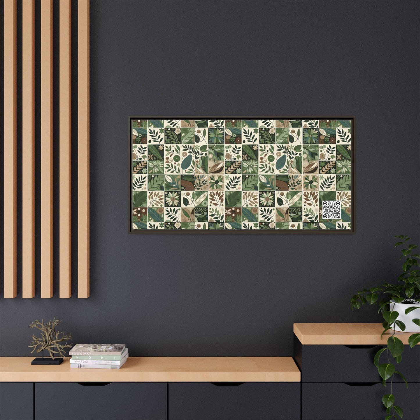 Streetwear Sustainability Environmentally Conscious Streetwear with a Natural Aesthetic Matte Canvas, Framed (multi-color) - 8404 Design-57 B