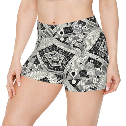 Tech Minimalism Minimalist Tech Women's Shorts - 8404 Design-54