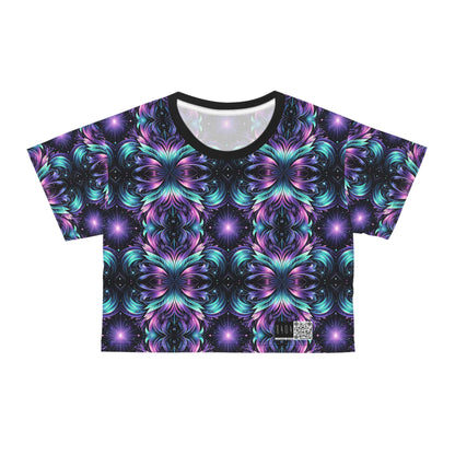 Iridescent Dream Futuristic Tech Crop Tee - 8404 Design-60