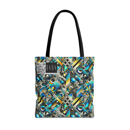 Tech Art Fusion Tech-Forward Streetwear Tote Bag - 8404 Design-50