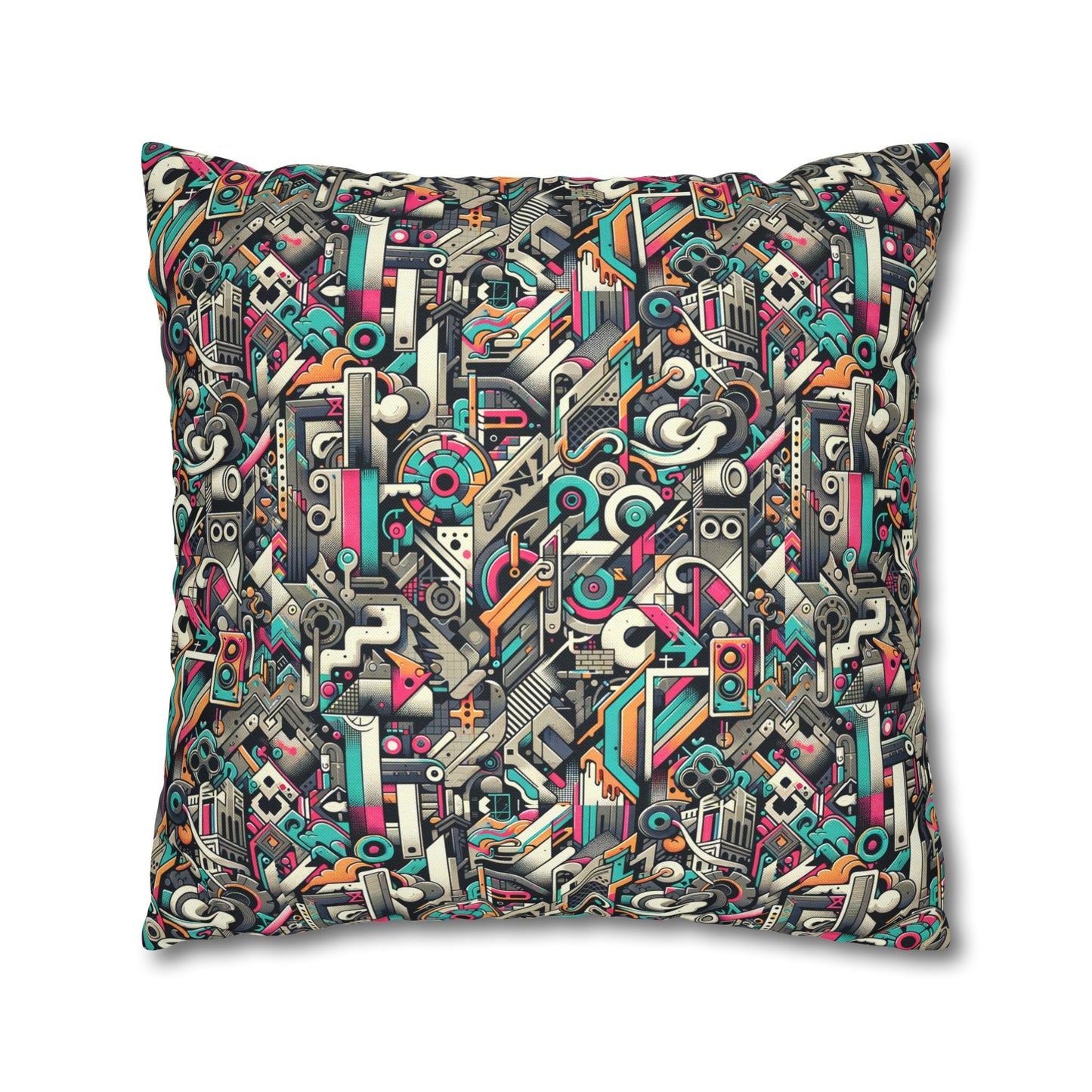 Digital Street Art Urban Street Style Spun Polyester Square Pillowcase - 8404 Design-74