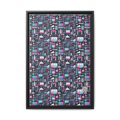 Digital Rebellion Youthful Streetwear with a Rebellious Digital Twist Matte Canvas, Framed (multi-color) - 8404 Design-71 B