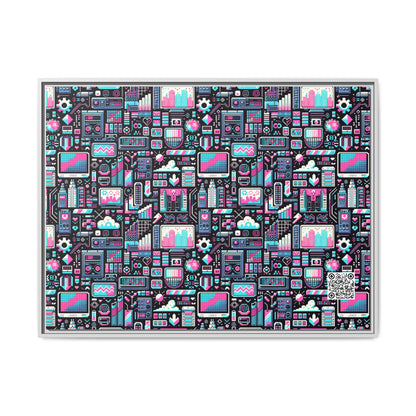 Digital Rebellion Youthful Streetwear with a Rebellious Digital Twist Matte Canvas, Framed (multi-color) - 8404 Design-71 A