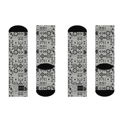 Digital Minimalism Minimalist Tech Cushioned Crew Socks - 8404 Design-55