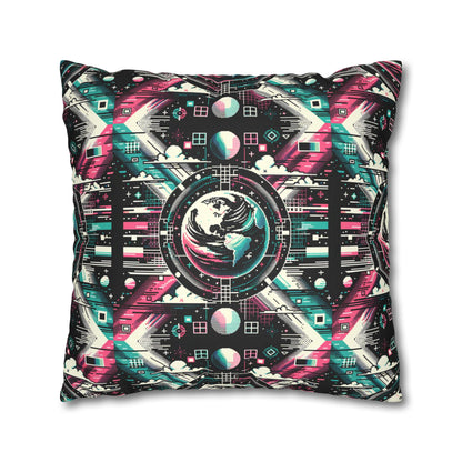 Digital Artistry Digital-native Streetwear Faux Suede Square Pillowcase - 8404 Design-62