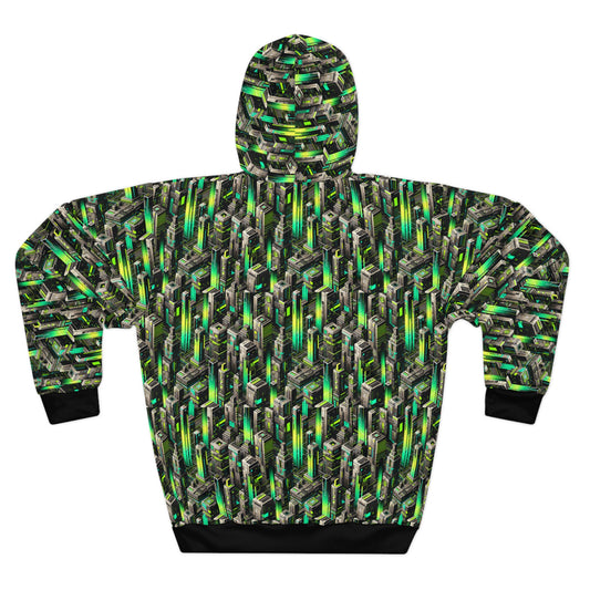 Digital Rebellion Tech-Forward Streetwear Pullover Hoodie - 8404 Design-63