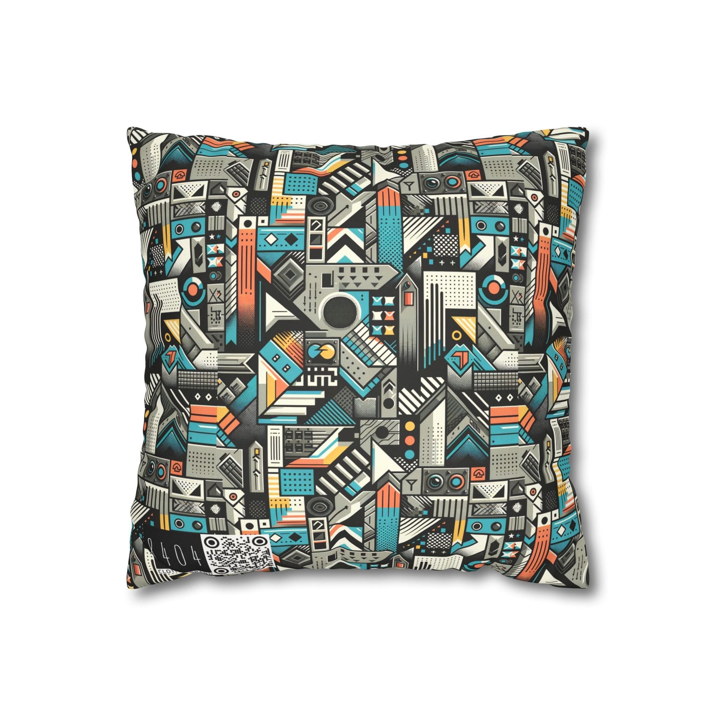 Digital Street Art Urban Street Style Faux Suede Square Pillowcase - 8404 Design-81