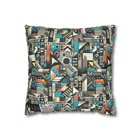 Digital Street Art Urban Street Style Faux Suede Square Pillowcase - 8404 Design-81