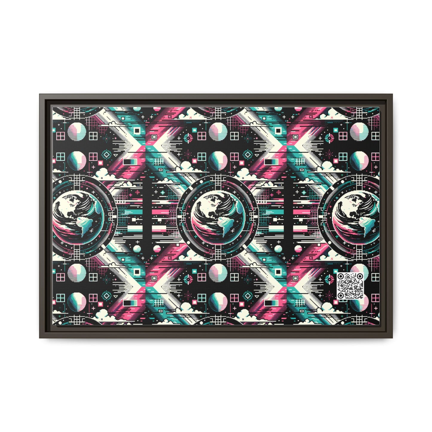 Digital Artistry Digital-native Streetwear Matte Canvas, Framed (multi-color) - 8404 Design-62 B