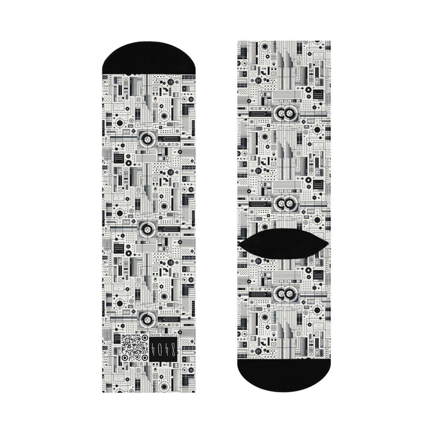 Digital Minimalism Minimalist Tech Cushioned Crew Socks - 8404 Design-53