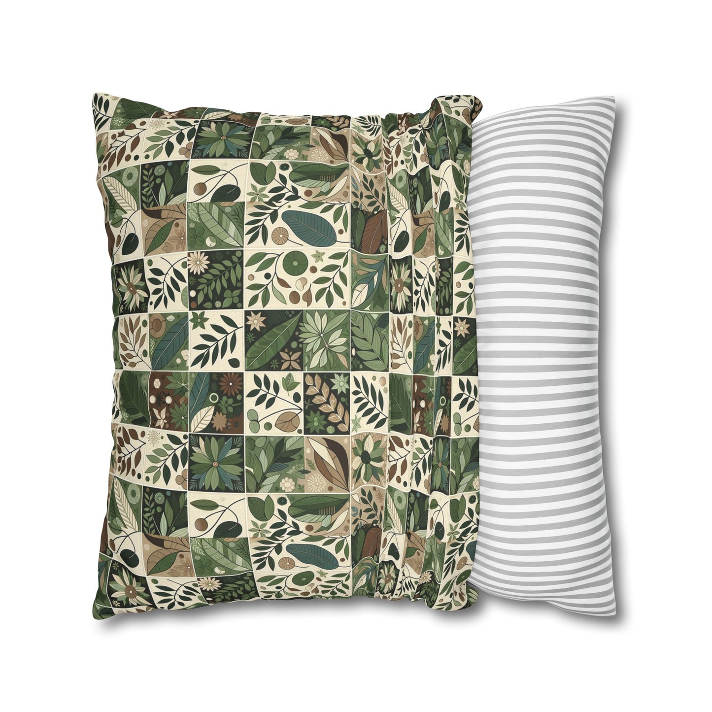 Streetwear Sustainability Environmentally Conscious Streetwear with a Natural Aesthetic Faux Suede Square Pillowcase - 8404 Design-57
