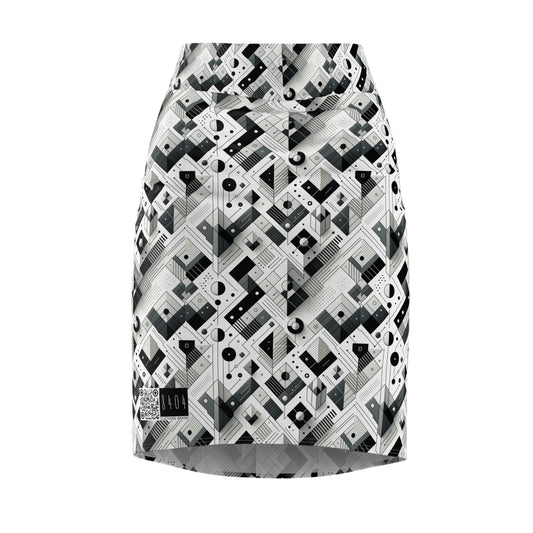 Digital Minimalism Minimalist Tech Women's Pencil Skirt - 8404 Design-69