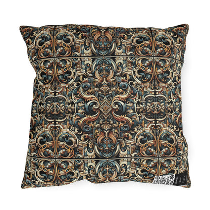 Urban Renaissance Historical Fusion With Street Edge Outdoor Pillow - 8404 Design-59
