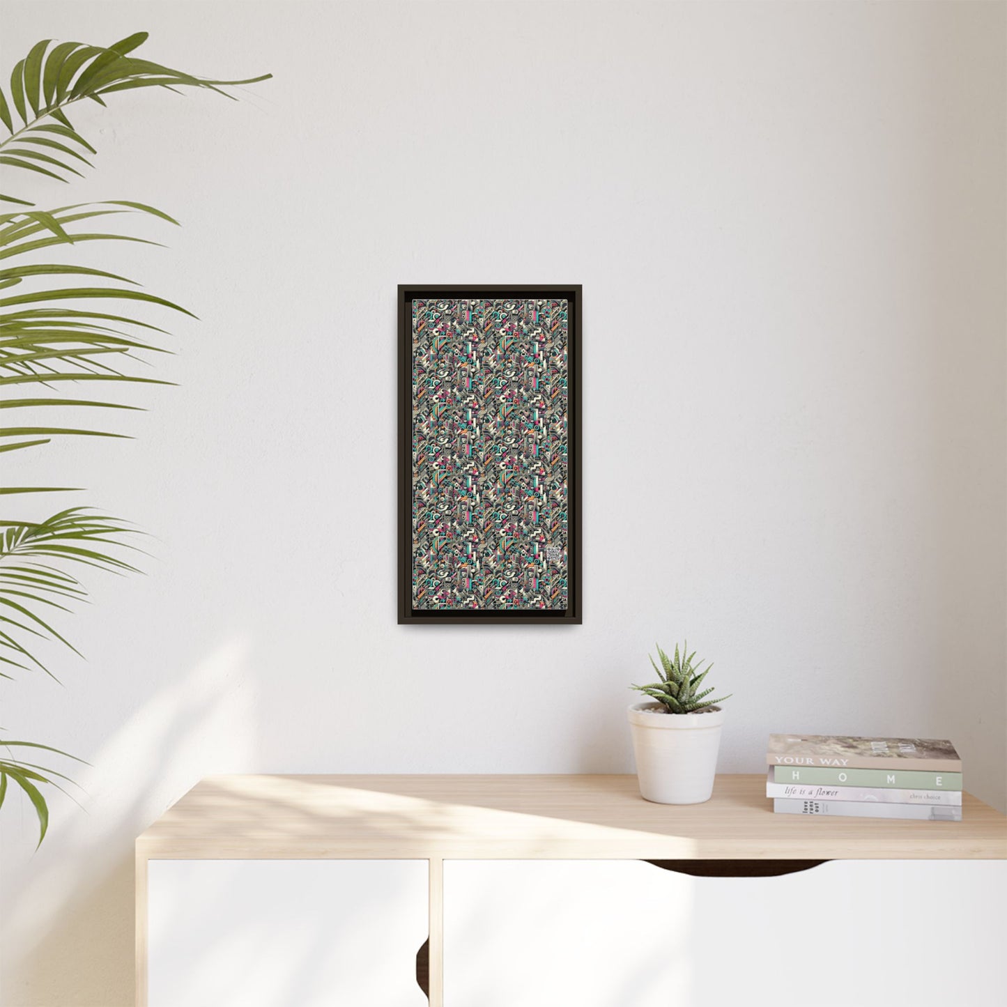 Digital Street Art Urban Street Style Matte Canvas, Framed (multi-color) - 8404 Design-74 B