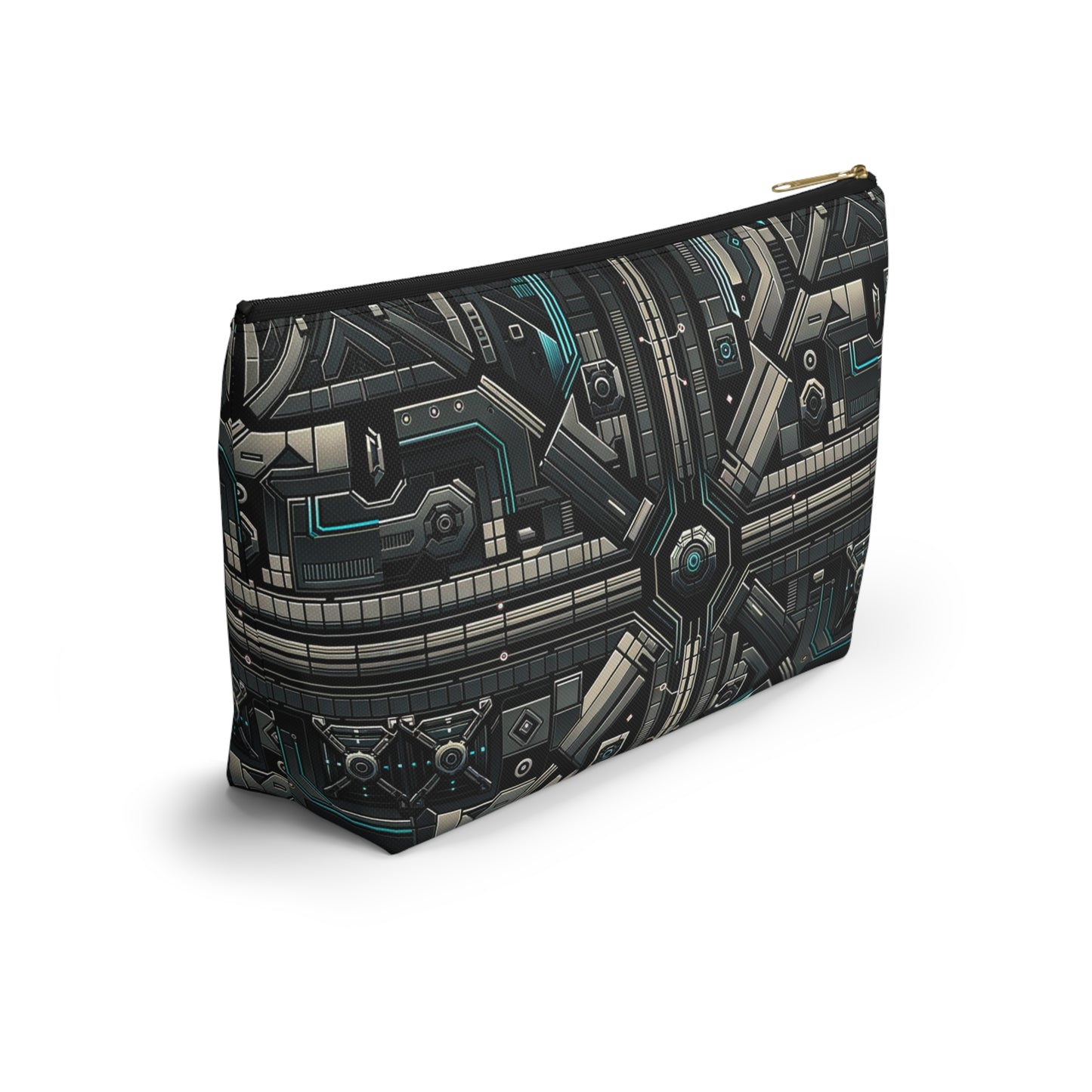 Tech Noir Futuristic Tech Aesthetic with a Dark Twist Accessory Pouch W T-bottom - 8404 Design-59