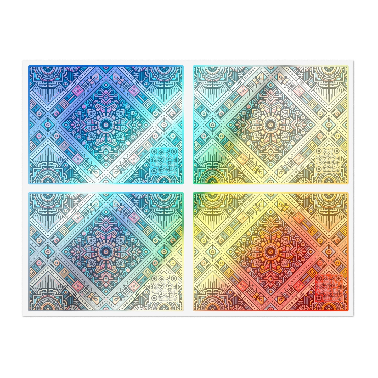 Cultural Fusion Tech Blend of Cultural Heritage With Tech-Inspired Elements Sticker Sheets - 8404 Design-64