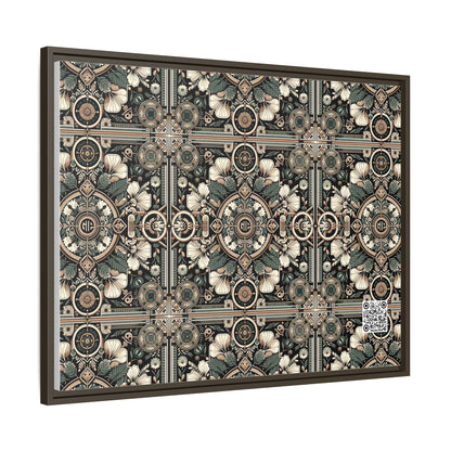 Cyber Garden Party Tech Garden Extravaganza Matte Canvas, Framed (multi-Color) - 8404 Design-66 A