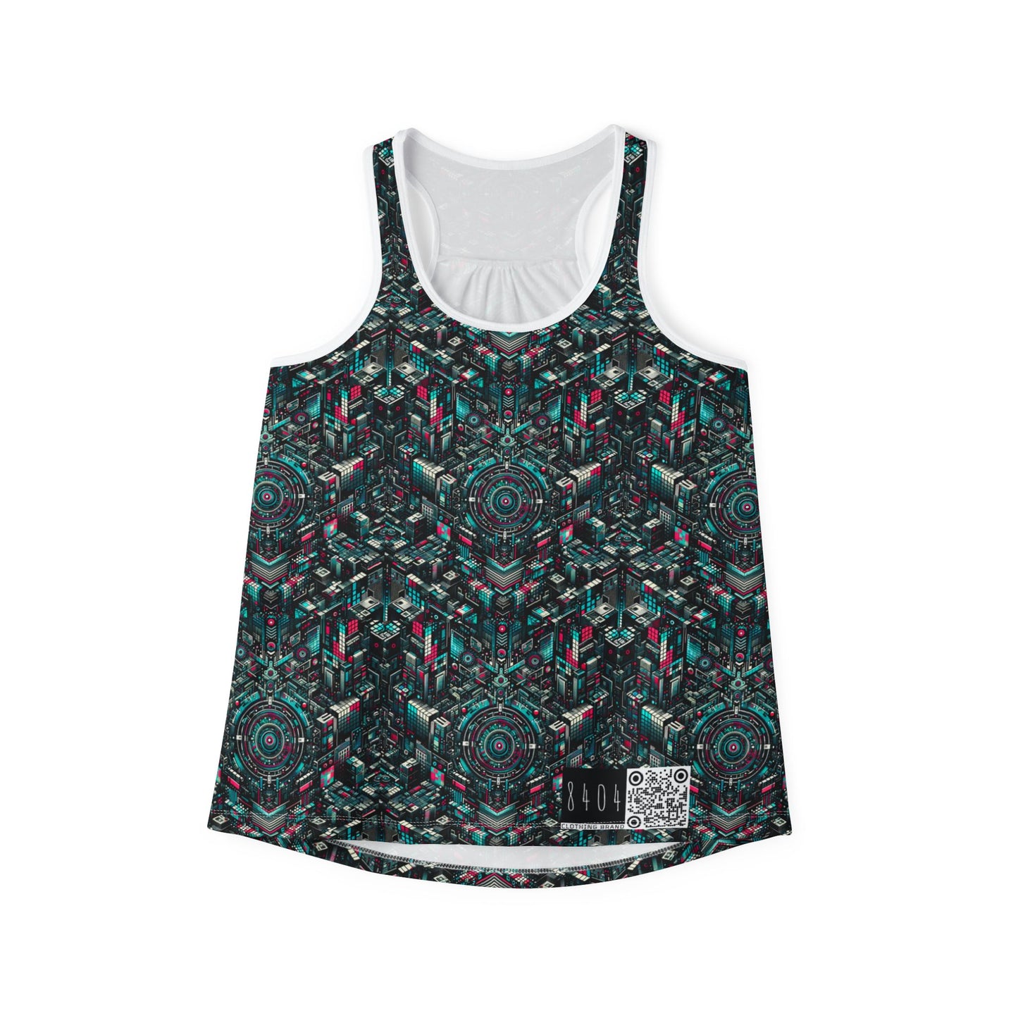 Digital Rebellion Tech-Inspired Streetwear Women's Tank Top - 8404 Design-54