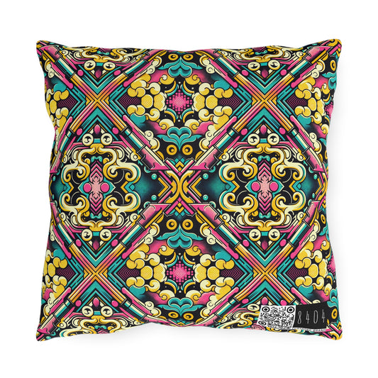 Neon Pop Art Revival Pop Culture Retro Outdoor Pillow - 8404 Design-59