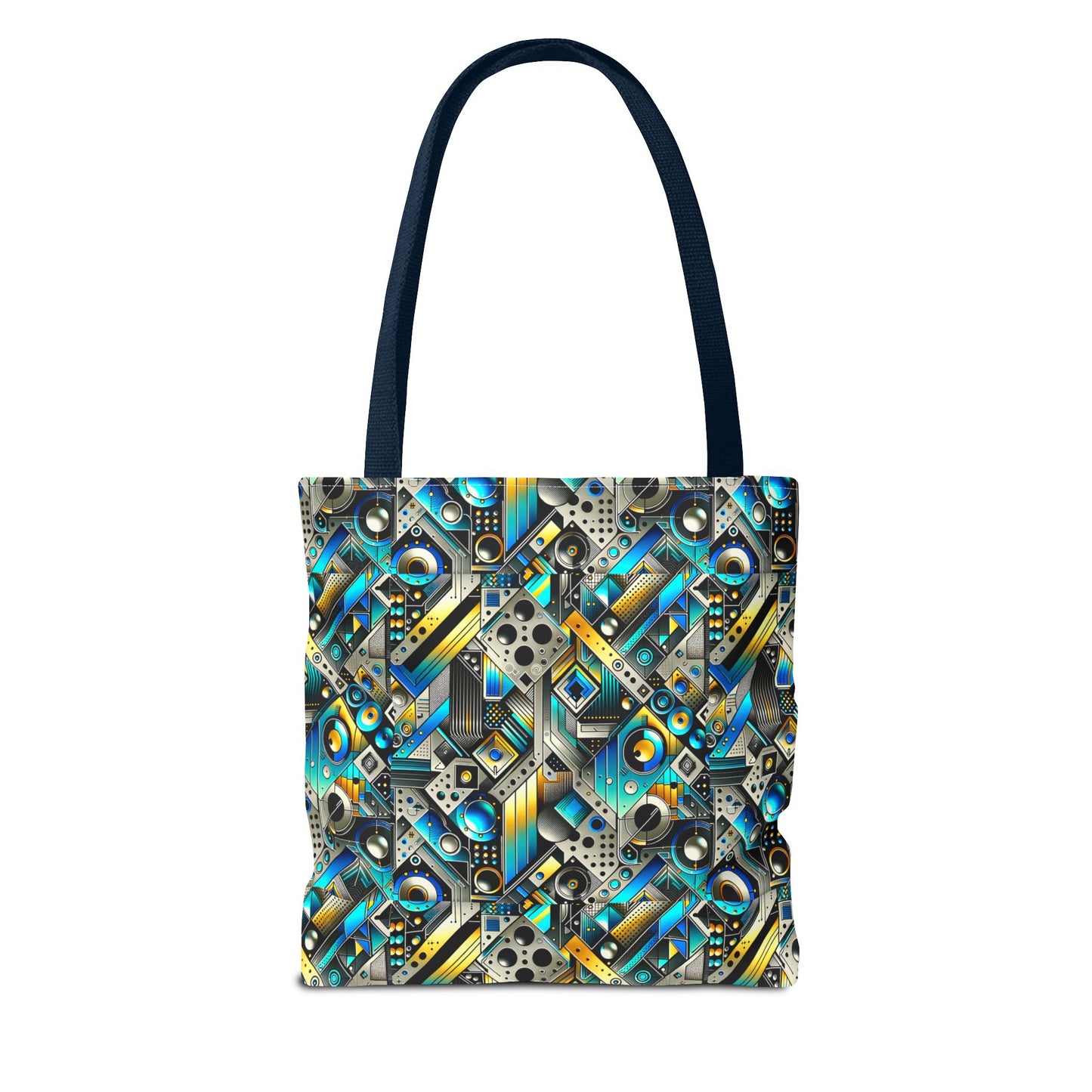 Tech Art Fusion Tech-Forward Streetwear Tote Bag - 8404 Design-50