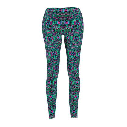 Digital Glitch Vibes Tech-Inspired Streetwear Women's Cut & Sew Casual Leggings - 8404 Design-71