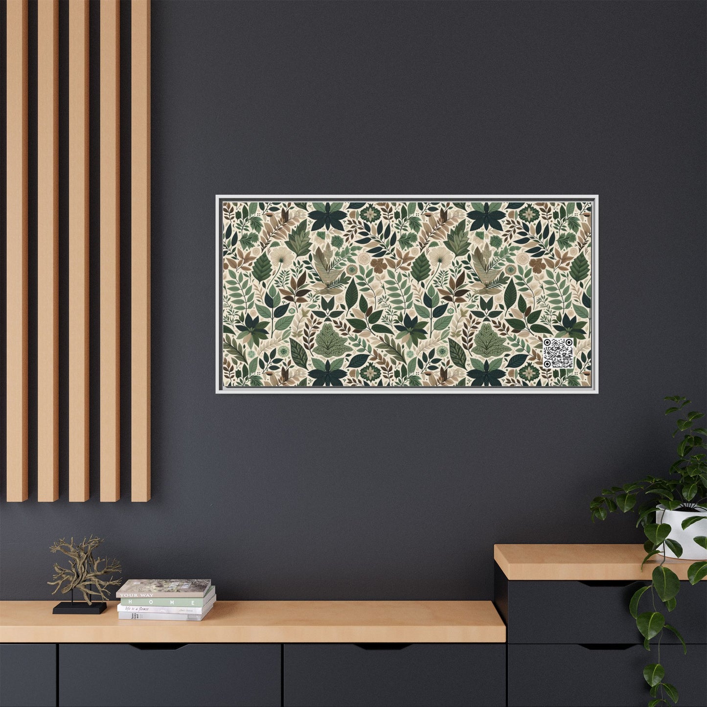 Streetwear Sustainability Environmentally Conscious Streetwear with a Natural Aesthetic Matte Canvas, Framed (multi-color) - 8404 Design-57 B