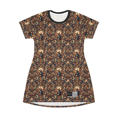 Digital Renaissance Luxurious Streetwear Inspired By Classical Art With a Modern Twist T-Shirt Dress - 8404 Design-64