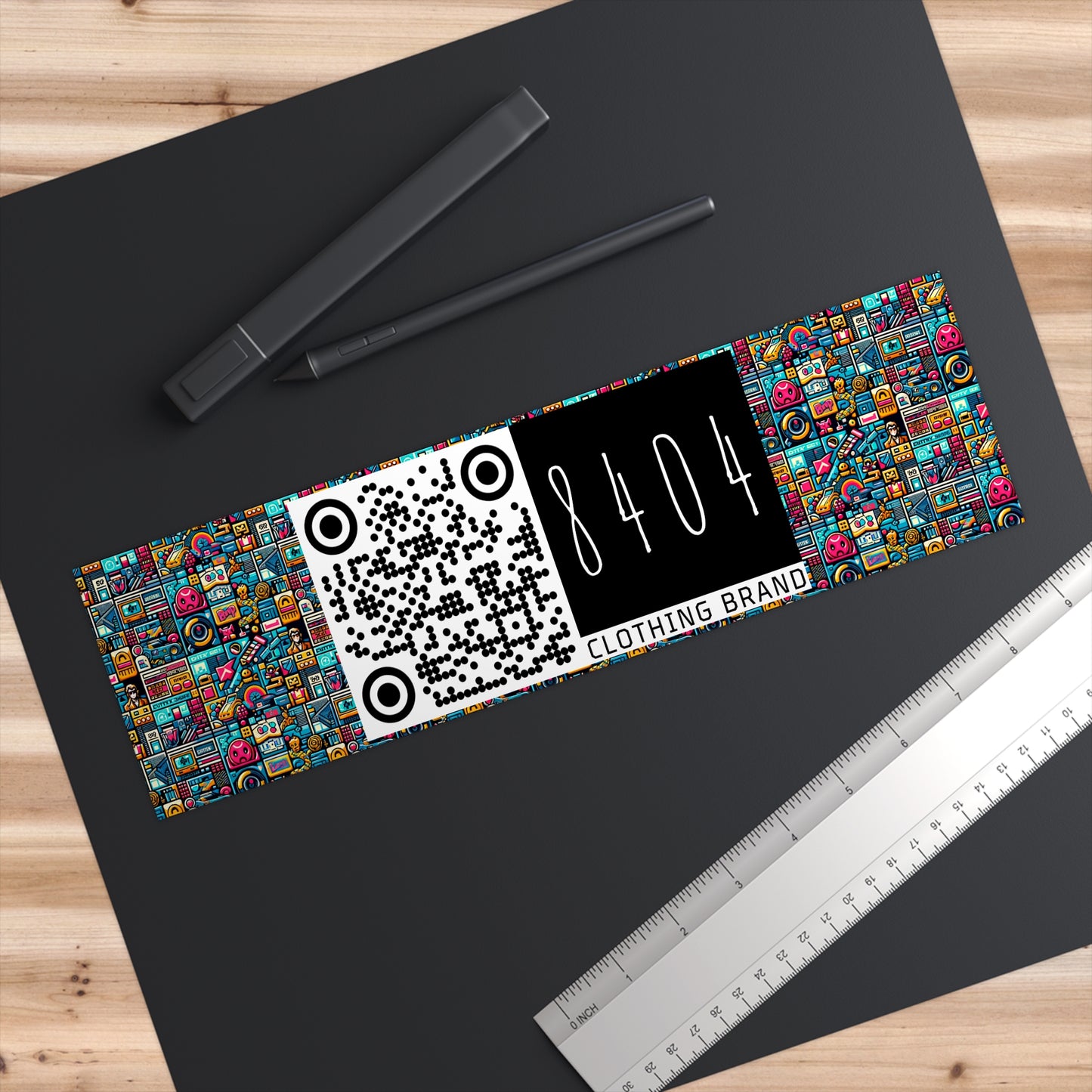 Digital Pop Culture Mashup Maximalist Pop Bumper Sticker - 8404 Design-47