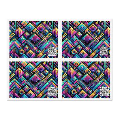 Tech-Inspired Graphics Cyberpunk Cool Sticker Sheets - 8404 Design-46