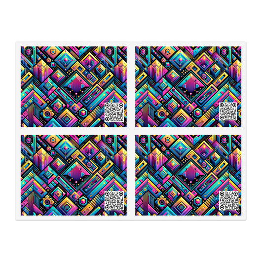 Tech-Inspired Graphics Cyberpunk Cool Sticker Sheets - 8404 Design-46
