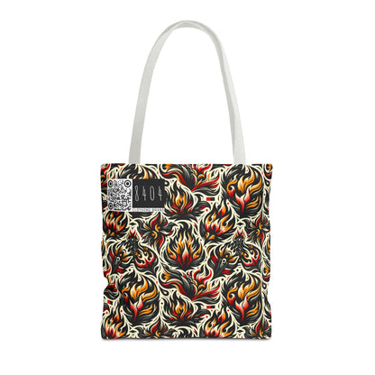Fire & Flames Bold Streetwear Statement Tote Bag - 8404 Design-57