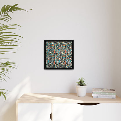 Digital Street Art Urban Street Style Matte Canvas, Framed (multi-color) - 8404 Design-81 A