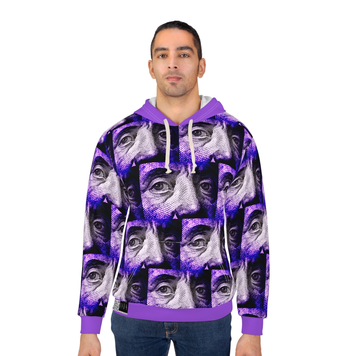 8404 Unisex Adult's "Benny" Fashion Pullover Hoodie in Violet