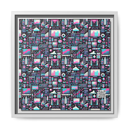 Digital Rebellion Youthful Streetwear with a Rebellious Digital Twist Matte Canvas, Framed (multi-color) - 8404 Design-71 B