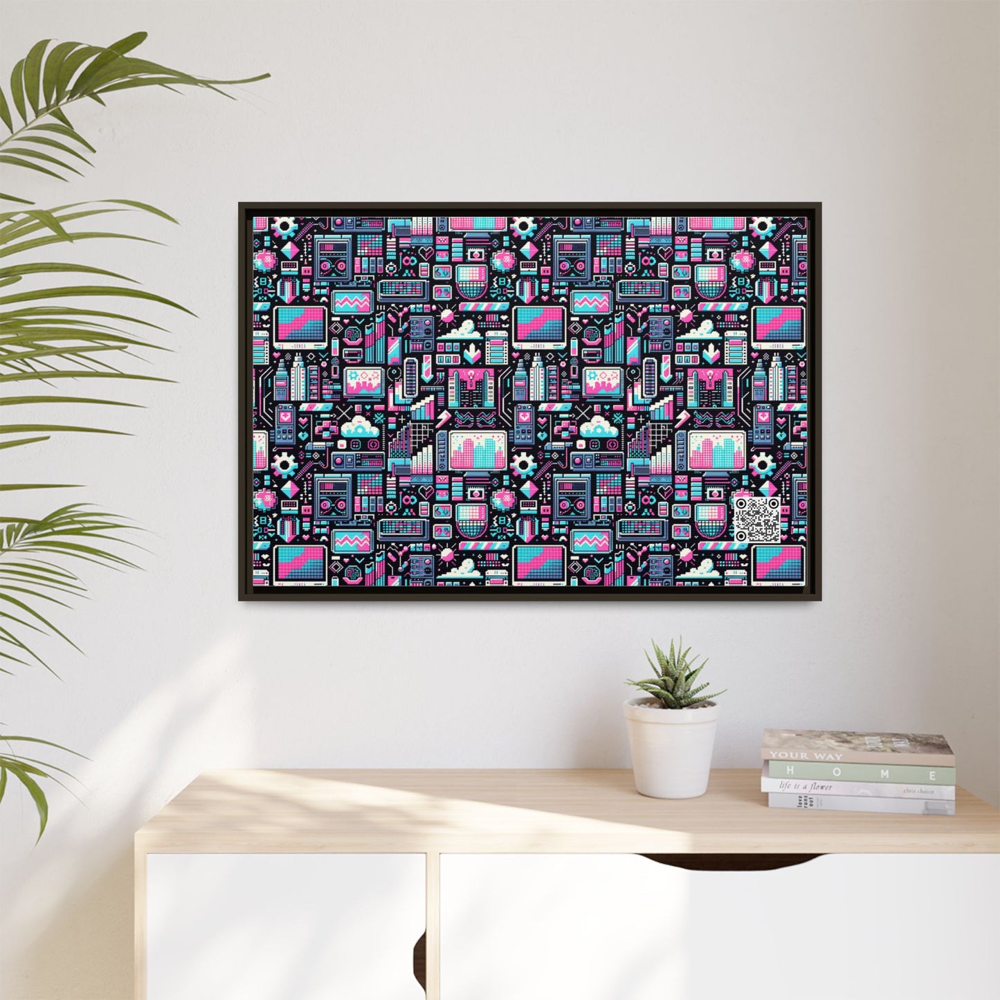 Digital Rebellion Youthful Streetwear with a Rebellious Digital Twist Matte Canvas, Framed (multi-color) - 8404 Design-71 A