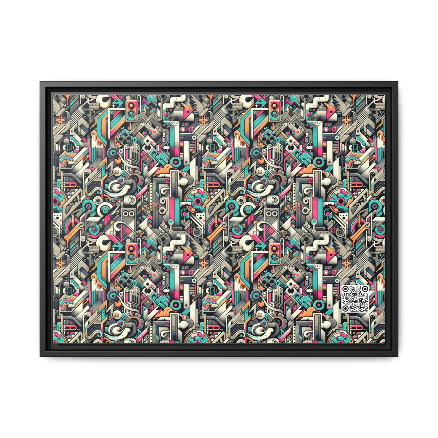 Digital Street Art Urban Street Style Matte Canvas, Framed (multi-color) - 8404 Design-74 A