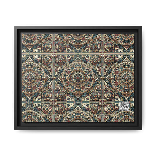 Urban Renaissance Historical Fusion With Street Edge Matte Canvas, Framed (multi-Color) - 8404 Design-57 A
