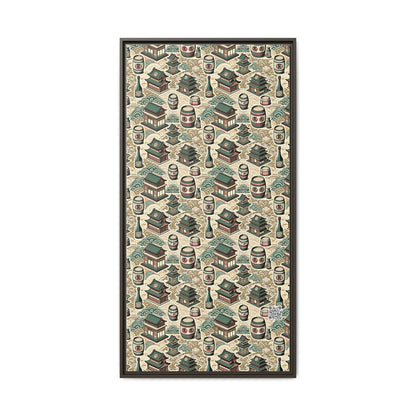 Cultural Artisanal Fusion Contemporary Cultural Elegance Matte Canvas, Framed (multi-Color) - 8404 Design-68 B