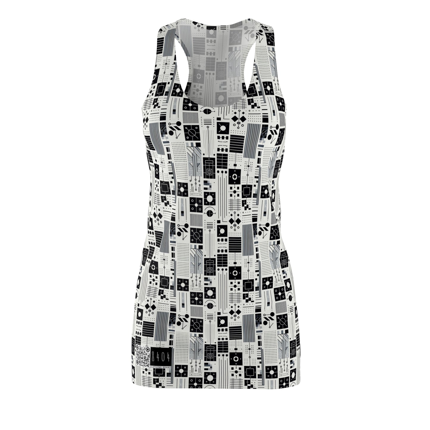 Digital Minimalism Minimalist Tech Women's Cut & Sew Racerback Dress - 8404 Design-54