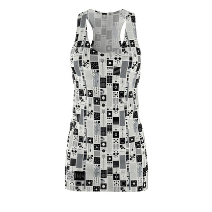 Digital Minimalism Minimalist Tech Women's Cut & Sew Racerback Dress - 8404 Design-54