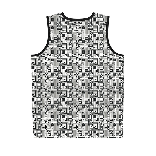 Digital Minimalism Minimalist Tech Basketball Jersey - 8404 Design-43