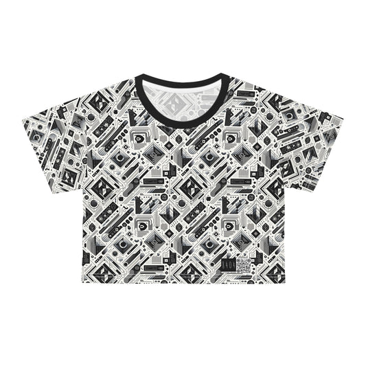 Tech Minimalism Minimalist Tech Crop Tee - 8404 Design-72