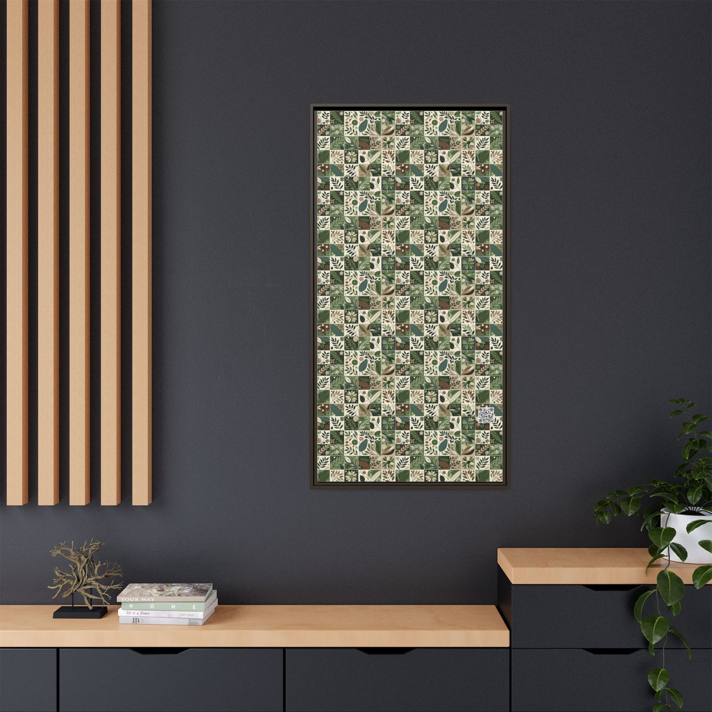 Streetwear Sustainability Environmentally Conscious Streetwear with a Natural Aesthetic Matte Canvas, Framed (multi-color) - 8404 Design-57 B