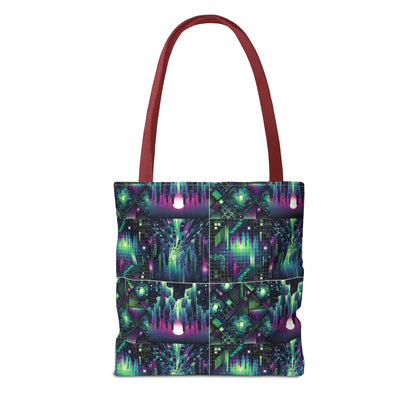 Tech Noir Aesthetics Tech-Forward Urban Dystopia Tote Bag - 8404 Design-54