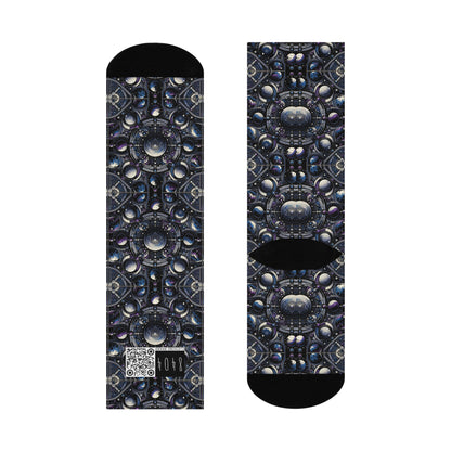 Tech Astronaut Tech-Forward Streetwear Meets Space Exploration Cushioned Crew Socks - 8404 Design-46